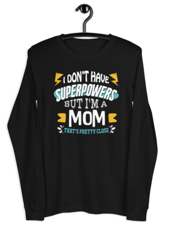 Super Mom Long Sleeve Tee - unisex long sleeve tee black front b d cc a - Shujaa Designs