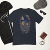 Steampunk Owl Short Sleeve T-shirt - mens fitted t shirt midnight navy front bcc a b - Shujaa Designs