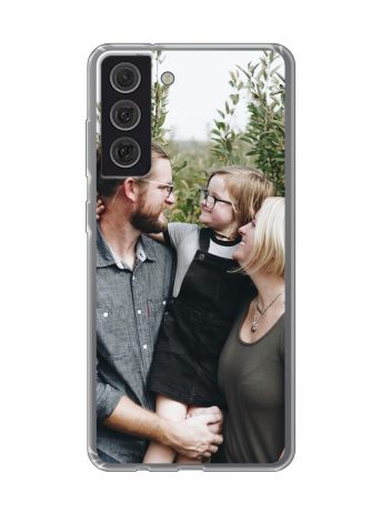 Samsung Galaxy S21 FE Soft case (back printed, transparent) - anvdbnaqpm - Shujaa Designs