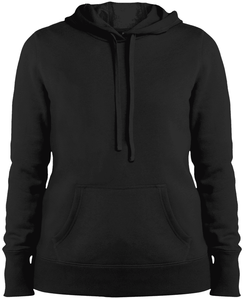 LST254 Ladies’ Pullover Hooded Sweatshirt - lst black - Shujaa Designs