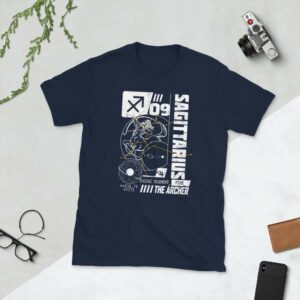 Sagittarius Unisex T-Shirt - unisex basic softstyle t shirt navy front dc b - Shujaa Designs