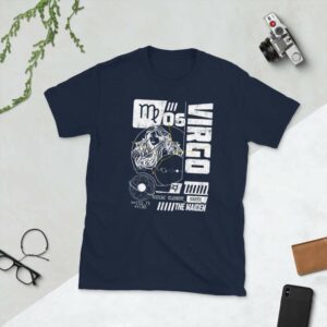 Virgo Unisex T-Shirt - unisex basic softstyle t shirt navy front dcd e d - Shujaa Designs
