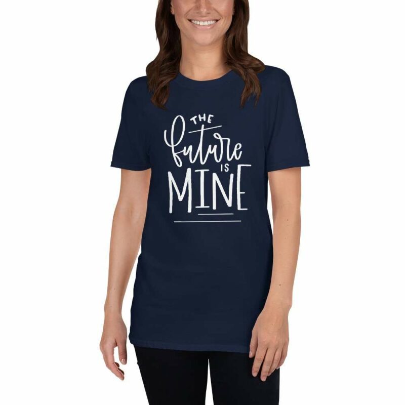 The Future is Mine - unisex basic softstyle t shirt navy front e d - Shujaa Designs
