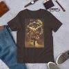 Steampunk Time Machine - unisex staple t shirt brown front b a e - Shujaa Designs