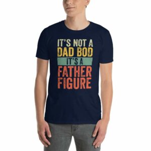Dad Bod - unisex basic softstyle t shirt navy front c - Shujaa Designs