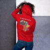The TRUE SIZE of Africa Hoodie (back print) - unisex heavy blend hoodie red back f cd a - Shujaa Designs