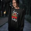 Love is a Choice Unisex Sweatshirt - beautiful happy woman wearing a crew neck sweatshirt template in the forest a - Shujaa Designs