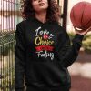Love is a Choice Unisex Sweatshirt - hoodie mockup featuring a woman with a basketball el - Shujaa Designs