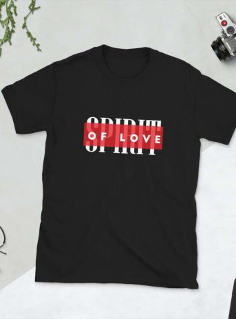 Spirit of Love Unisex T-Shirt - unisex basic softstyle t shirt black front a b c ebb - Shujaa Designs