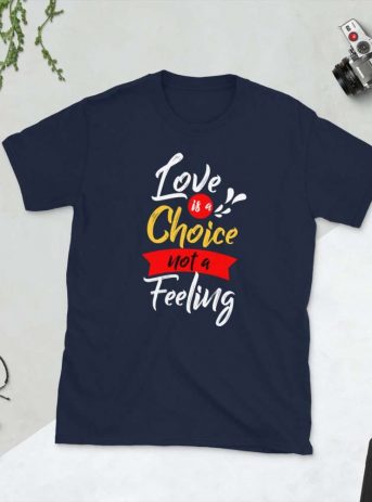 Love is a Choice Short-Sleeve Unisex T-Shirt - unisex basic softstyle t shirt navy front d d d - Shujaa Designs