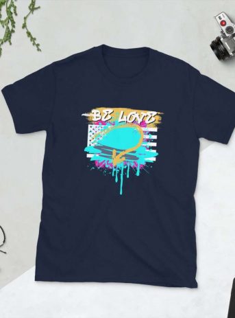 Be Love Unisex T-Shirt - unisex basic softstyle t shirt navy front a a c dd - Shujaa Designs