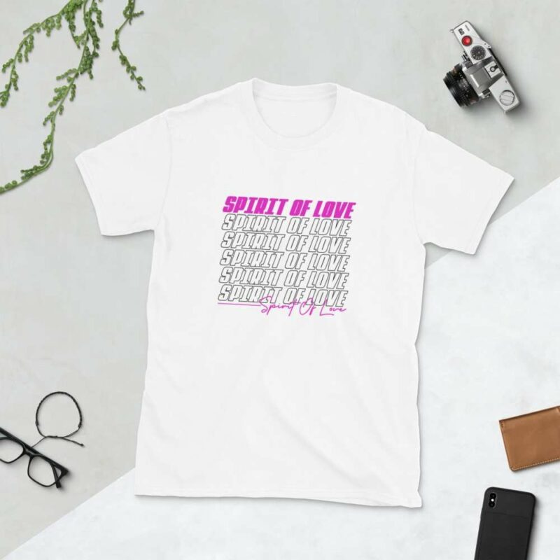 Spirit of Love Unisex T-Shirt - unisex basic softstyle t shirt white front a f bd e - Shujaa Designs
