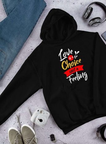 Love is a Choice Unisex Hoodie - unisex heavy blend hoodie black front da - Shujaa Designs