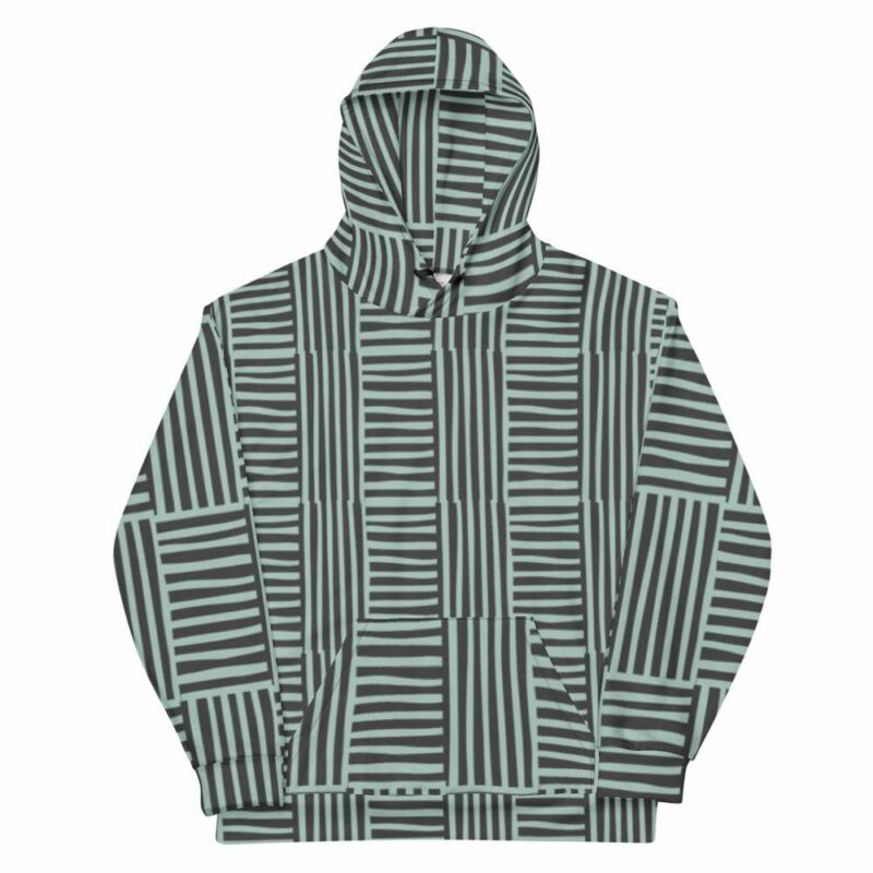 Geometric Design Unisex Hoodie - all over print unisex hoodie white front f bca a - Shujaa Designs
