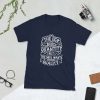 The Ego Wants Quantity But The Soul Wants Quality – Motivational Typography Design Short-Sleeve Unisex T-Shirt - unisex basic softstyle t shirt navy front afab ec - Shujaa Designs