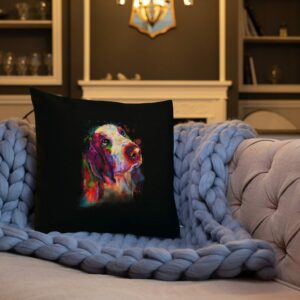 Bassett Hound Premium Pillow - all over print premium pillow x front lifestyle bc ffb - Shujaa Designs
