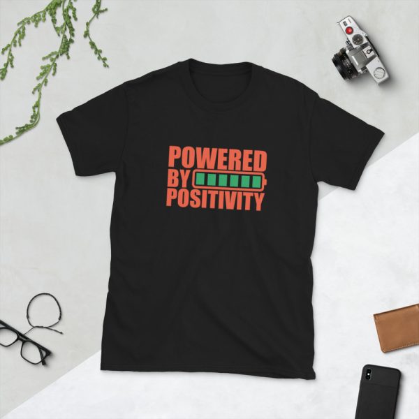 Powered by Positivity Unisex T-Shirt - unisex basic softstyle t shirt black front ed ce - Shujaa Designs