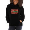 Powered By Positivity Unisex Hoodie - unisex heavy blend hoodie black front ba - Shujaa Designs