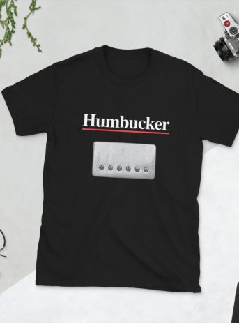 Humbucker Pickup Short-Sleeve Unisex T-Shirt - unisex basic softstyle t shirt black front aa a - Shujaa Designs