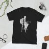 Guitar Art – Hand Drawn Acoustic Guitarist – Short-Sleeve Unisex T-Shirt - unisex basic softstyle t shirt black front ac a - Shujaa Designs