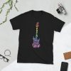 Guitar Art – Skull Mosaic  Guitar – Short-Sleeve Unisex T-Shirt - unisex basic softstyle t shirt black front b - Shujaa Designs