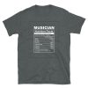 Musician Nutrition Facts Unisex T-Shirt - unisex basic softstyle t shirt dark heather front a aa eaa - Shujaa Designs
