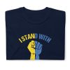 I Stand With Ukraine Soft Unisex Tee - unisex basic softstyle t shirt navy front d e - Shujaa Designs