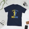 I Stand With Ukraine Soft Unisex Tee - unisex basic softstyle t shirt navy front d cb - Shujaa Designs