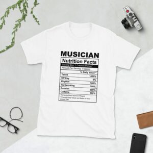 Musician Short-Sleeve Unisex T-Shirt - unisex basic softstyle t shirt white front b e c - Shujaa Designs