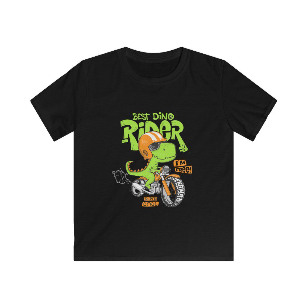 Best Dino Rider Kids Softstyle Tee -  - Shujaa Designs
