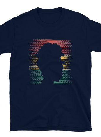 African Girl Unisex T-Shirt - unisex basic softstyle t shirt navy front b b f - Shujaa Designs