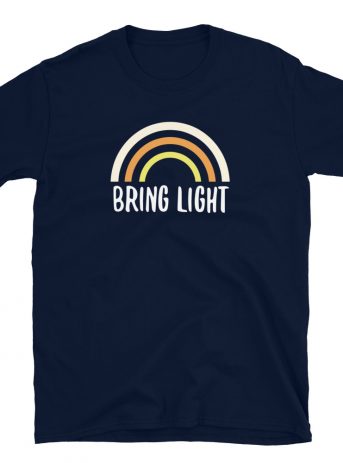 Bring Light Short-Sleeve Unisex T-Shirt - unisex basic softstyle t shirt navy front eb c cb - Shujaa Designs
