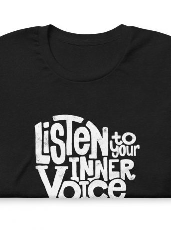 Listen To Your Inner Voice Unisex t-shirt - unisex staple t shirt black heather front c b c - Shujaa Designs