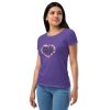 Super Girl Women’s fitted t-shirt - womens fitted t shirt purple rush left front c b - Shujaa Designs