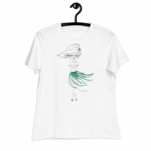 Fashion Girl Women’s Relaxed T-Shirt - womens relaxed t shirt white front b e - Shujaa Designs
