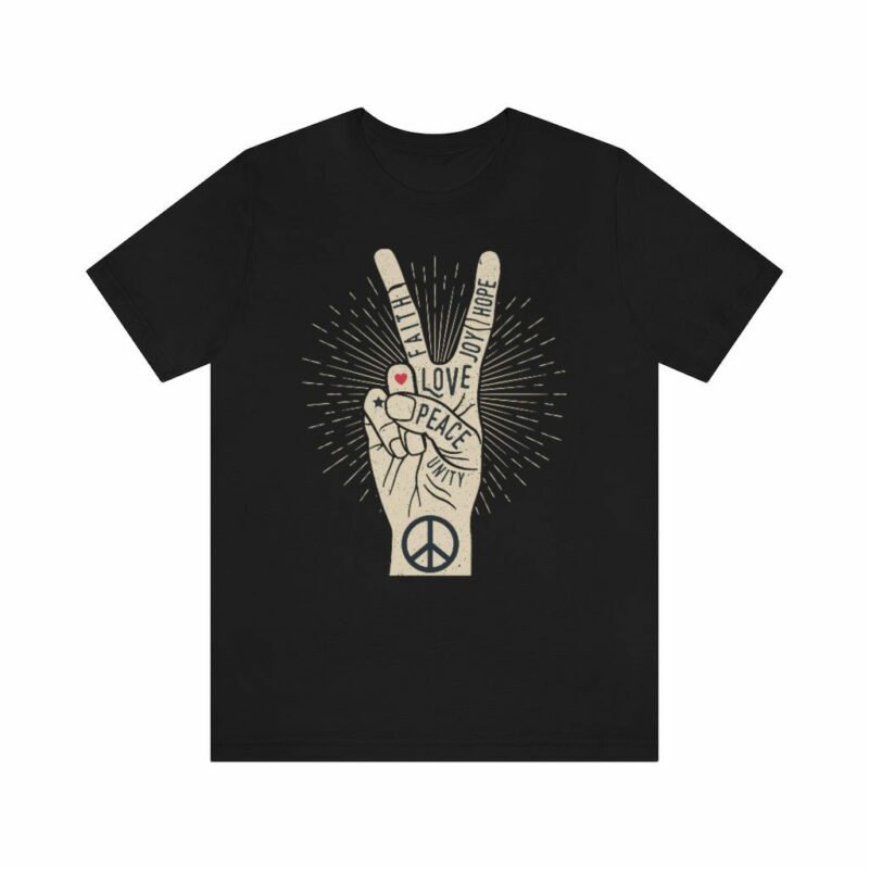 Peace Hand Unisex Jersey Short Sleeve Tee -  - Shujaa Designs