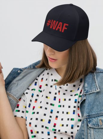 #WAF Illuminati Embroidered Structured Twill Cap - closed back structured cap dark navy front ff d - Shujaa Designs