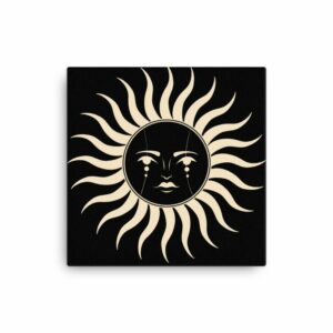 Sacred Geometry Sun Canvas - canvas in x wall cb ba cf - Shujaa Designs