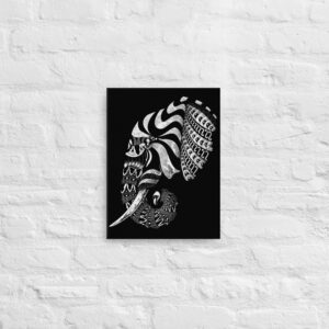 Ornate Elephant Canvas Print - canvas in x front cb a c - Shujaa Designs