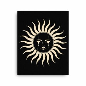 Sacred Geometry Sun Canvas - canvas in x wall cb ba d - Shujaa Designs