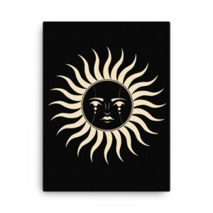 Sacred Geometry Sun Canvas - canvas in x wall cb ba d - Shujaa Designs