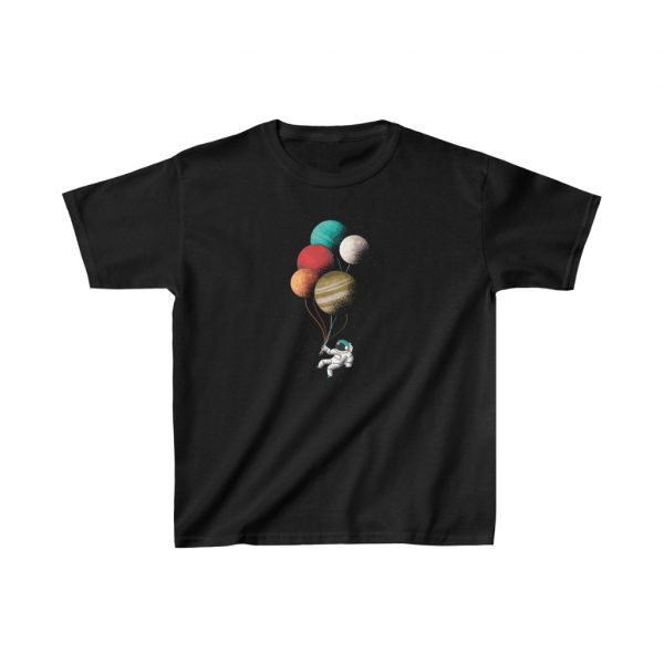 Colorful Astronaut With Balloons Kids Heavy Cotton™ Tee -  - Shujaa Designs
