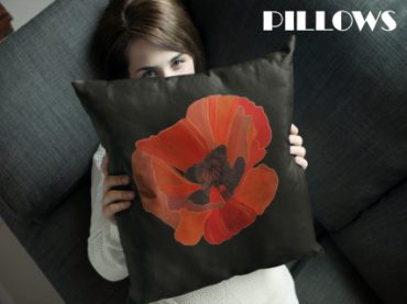 - young girl hiding behind a square pillow mockup a - Shujaa Designs