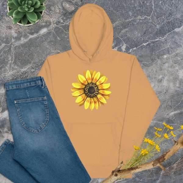 Ukranian Sunflower Unisex Premium Hoodie - unisex premium hoodie khaki front de f - Shujaa Designs