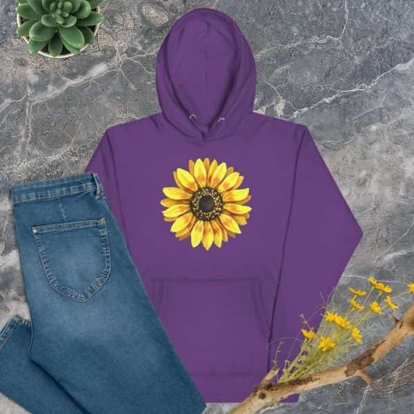 Ukranian Sunflower Unisex Premium Hoodie - unisex premium hoodie purple front de c - Shujaa Designs