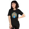 Rainbow Peacock Unisex t-shirt - unisex staple t shirt black front f db ce - Shujaa Designs