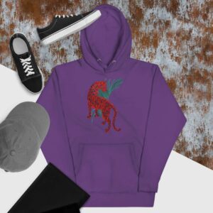 Private: Red Tiger Unisex Hoodie - unisex premium hoodie purple front f ba f - Shujaa Designs