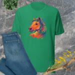 Private: Watercolor Horse Unisex t-shirt - unisex staple t shirt kelly front ba e e - Shujaa Designs