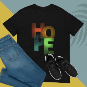 Private: Hope Short-Sleeve Unisex T-Shirt - unisex basic softstyle t shirt black front d - Shujaa Designs