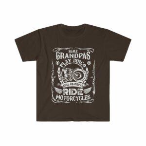 Real Grandpas Ride Motorcycles Unisex Softstyle T-Shirt - .jpg - Shujaa Designs